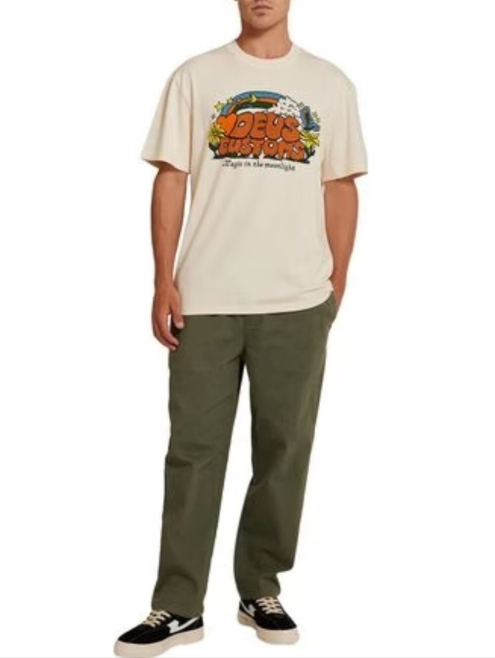 Deus Ex Machine Frank Jasper Olive Green Chino Pants Size 34 X 32